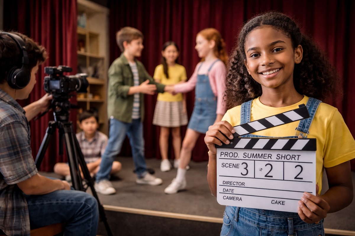 Kids mastering film and theater classes